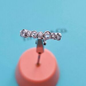 RARE Tiffany & Co. Platinum PT950 Cobblestone Diamond Eternity Ring Band .75 TCW